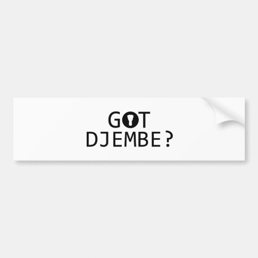 DJEMBE-muziekdesign Bumpersticker (Voorkant)