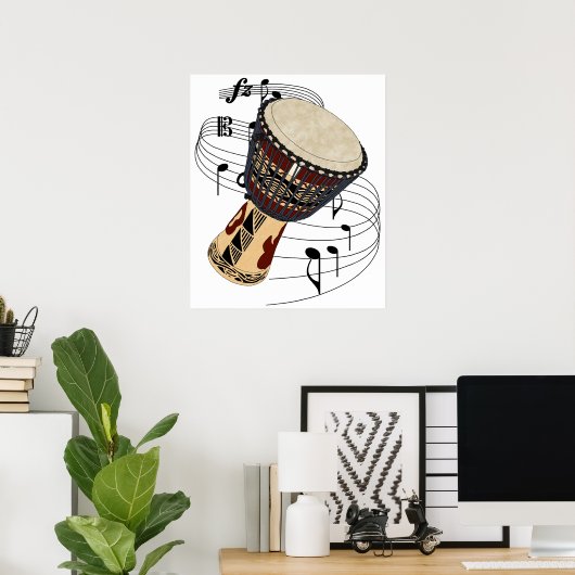 Djembe Poster (Thuiskantoor)