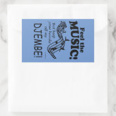 Djembe voelt de muziek rechthoekige Sticker (Tas)