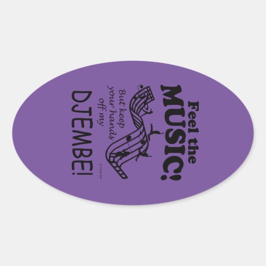 Djembe voelt de Sticker van het muziekovaal (Voorkant)
