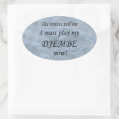 Djembe Voices zegt dat Ovale Sticker moet spelen (Tas)