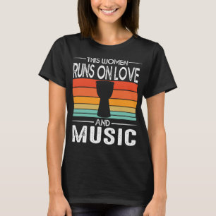 Djembe Vrouwen Goblet Drum Musicus T-shirt