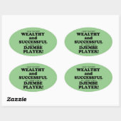 Djembe Wealthy & Succesvolle Oval Sticker (Vel)
