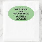 Djembe Wealthy & Succesvolle Oval Sticker (Tas)