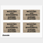 Djembe Wealthy & Succesvolle rechthoekige Sticker (Vel)