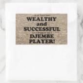 Djembe Wealthy & Succesvolle rechthoekige Sticker (Tas)