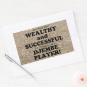 Djembe Wealthy & Succesvolle rechthoekige Sticker (Envelop)