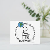 Djembe - Wereld draait rond Briefkaart (Staand voorkant)