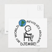 Djembe - Wereld draait rond Briefkaart (Voorkant / Achterkant)