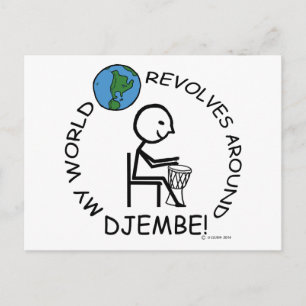 Djembe - Wereld draait rond Briefkaart