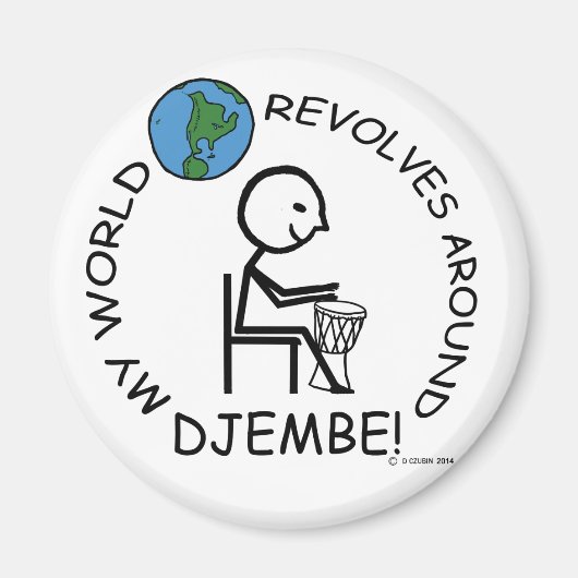 Djembe - Wereld draait rond Magneet (Voorkant)