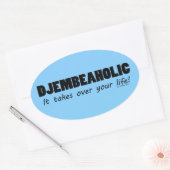 Djembeaholic Life Oval Sticker (Envelop)