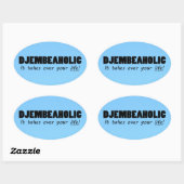 Djembeaholic Life Oval Sticker (Vel)