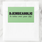 Djembeaholic Sticker voor levensecht, rechthoekig (Tas)