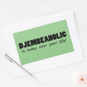 Djembeaholic Sticker voor levensecht, rechthoekig (Envelop)