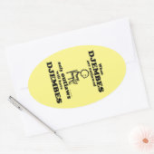 Djembes Verboden ovale Sticker (Envelop)