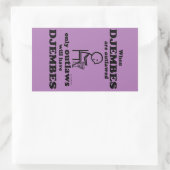 Djembes Verboden rechthoekige Sticker (Tas)