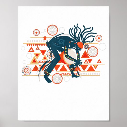 djembum drum playing music african art drummer gif poster (Voorkant)