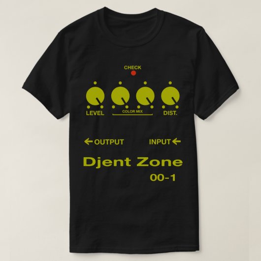 Djent Zone gitaarpedaal T-shirt (Design voorkant)