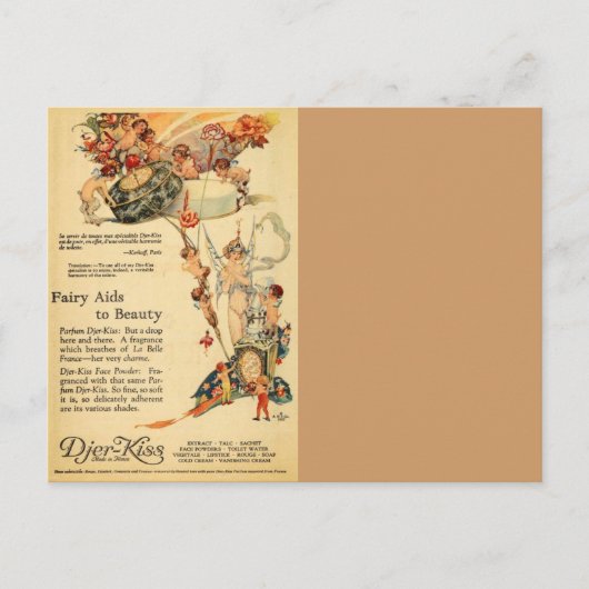 Djer Fairy Aid Franse parfum Briefkaart (Voorkant)