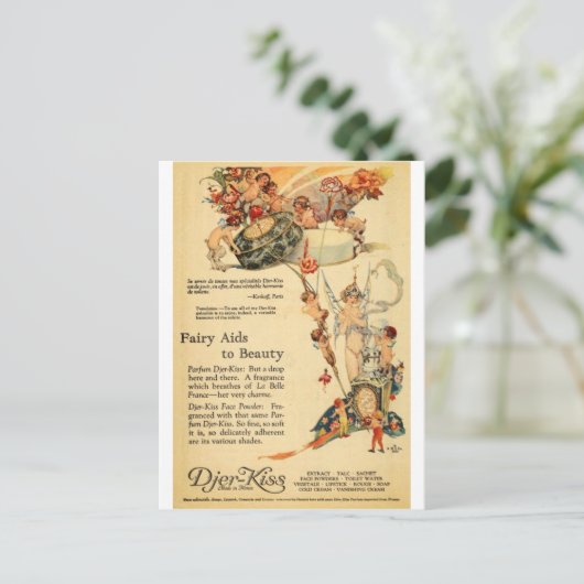 Djer Fairy Aid Franse parfum Briefkaart (Staand voorkant)