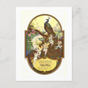 Djer Kiss Fairies en Peacock Feestdagenkaart