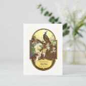 Djer Kiss Fairies en Peacock Feestdagenkaart (Staand voorkant)