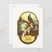 Djer Kiss Fairies en Peacock Feestdagenkaart (Voorkant / Achterkant)