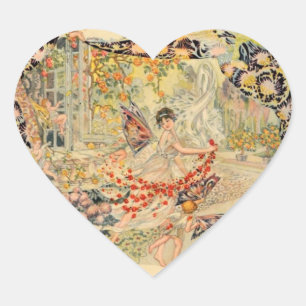 Djer-Kiss Frans parfumeetiket Hart Sticker