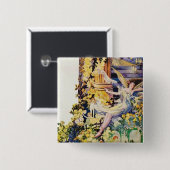 Djer Kiss Parisian Perfume Fairies Vierkante Button 5,1 Cm (Voorkant /achterkant)