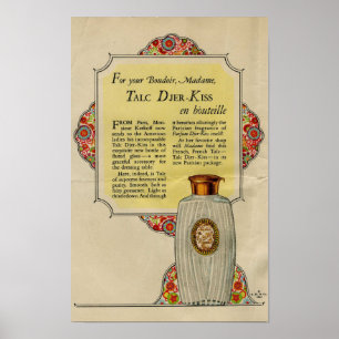  Djer Kiss Talkpoeder ad 1924 Poster