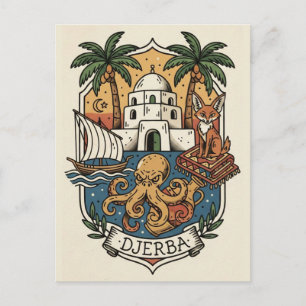 Djerba Eiland Tunesië Reisbriefkaart Briefkaart
