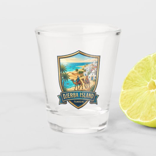 Djerba-eiland Tunesië Shot Glas (Voorkant)
