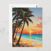 Djerba Island Tunesië Travel Briefkaart (Voorkant / Achterkant)