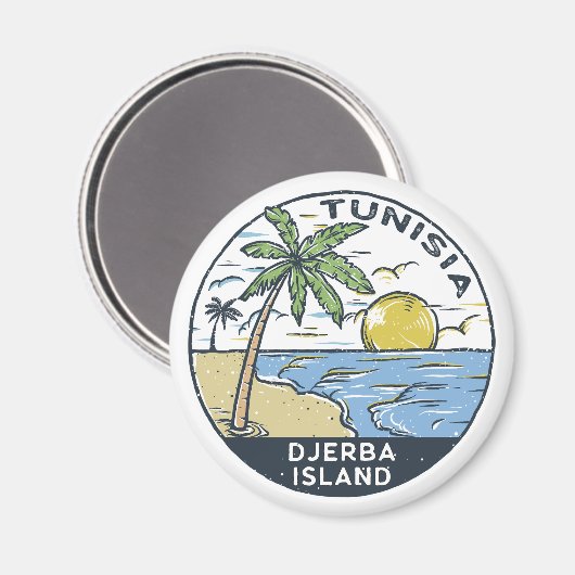 Djerba Tunesië  embleem Magneet (Voorkant / Achterkant)