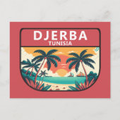Djerba Tunisia Retro Embleem Briefkaart (Voorkant)