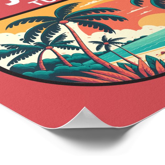 Djerba Tunisia Retro Embleem Poster (Hoek)