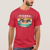 Djerba Tunisia Retro Embleem T-shirt (Voorkant)