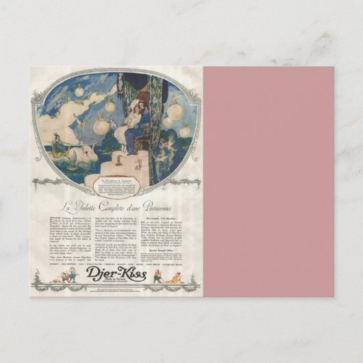 Djerkiss Romantic French Perfume Ad Briefkaart (Voorkant)