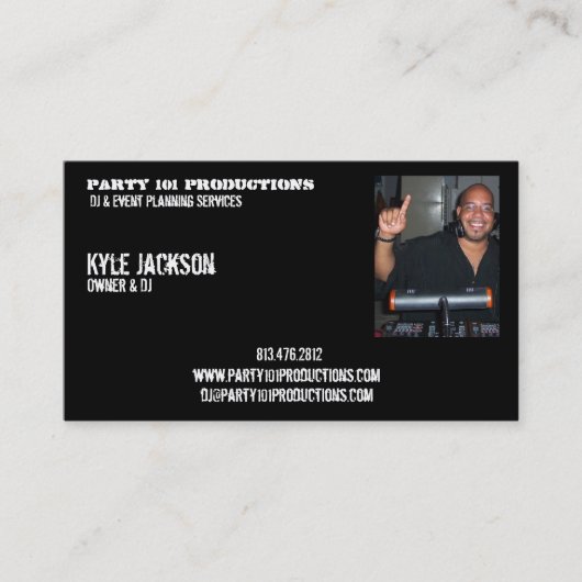 Djiam, Partij 101 Productions, Kyle Jackson, Ewn.. Visitekaartje (Voorkant)