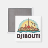 Djibouti Afrika Reis Cadeau 🗺️ Magneet (Voorkant / Achterkant)