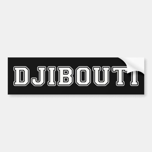Djibouti Bumpersticker (Voorkant)