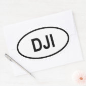 Djibouti "DJI" Ovale Sticker (Envelop)