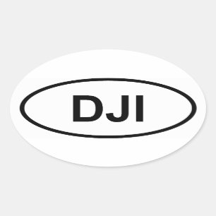 Djibouti "DJI" Ovale Sticker