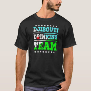 Djibouti Drink het team dat de vlag van Djibouti D T-shirt
