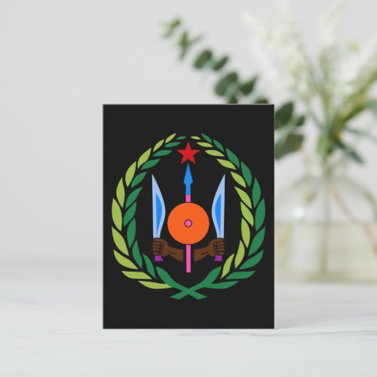 djibouti embleem briefkaart (Staand voorkant)