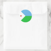 Djibouti Fisheye Flag Sticker (Tas)