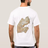 Djibouti Flag and Map T-Shirt (Achterkant)
