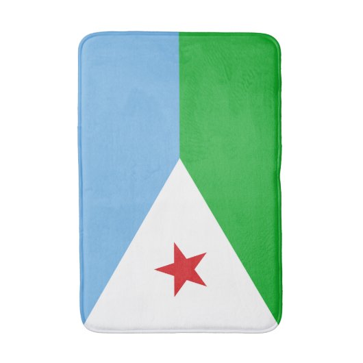 Djibouti Flag Badmat (Voorkant Verticaal)