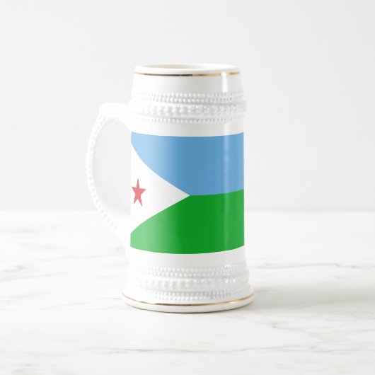 Djibouti Flag Bierpul (Voorkant links)